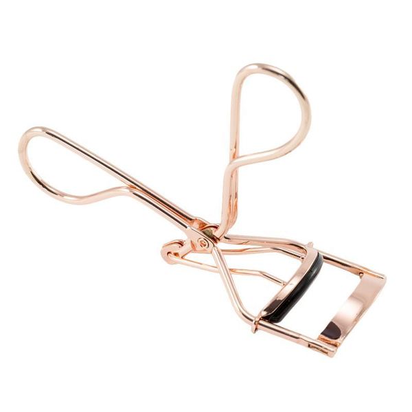 

durable stylish long lasting rose gold handheld metal portable women accessories eyelash curler fake eyelashes makeup tool