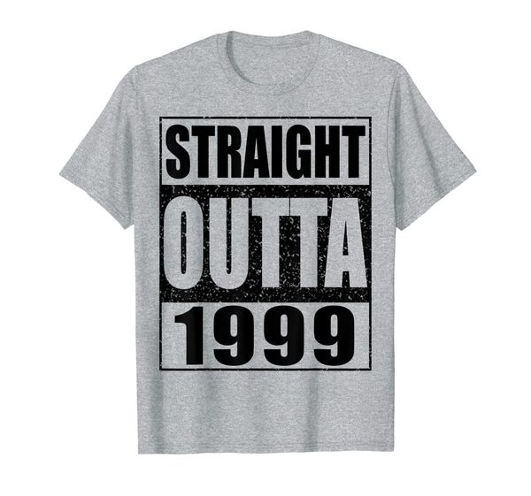 

straight outta 1999 t-shirt 20th birthday gift shirt, White;black