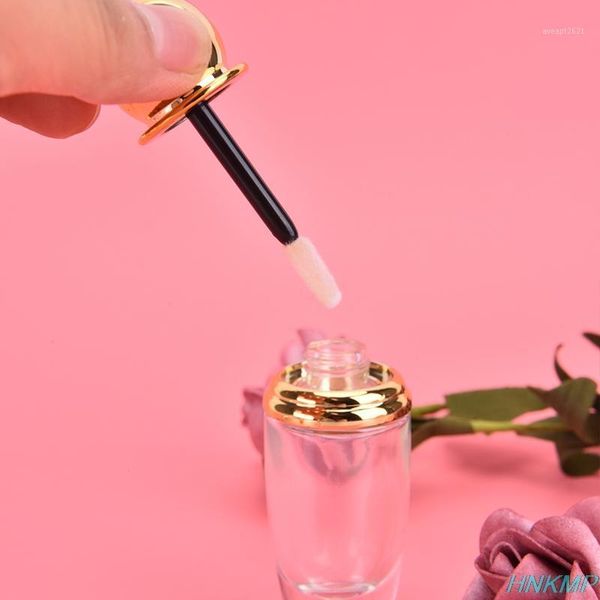 

storage bottles & jars glass lipgloss tube golden lip glaze empty diy gloss container cosmetic black lipglaze