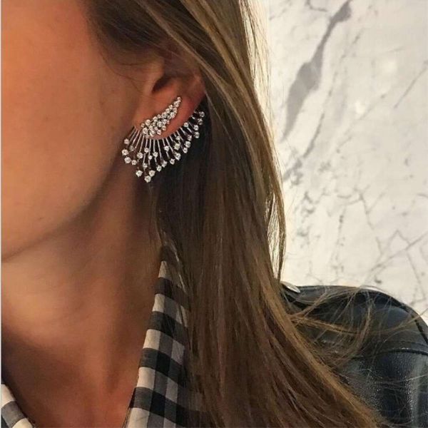 

creative leaf asymmetric earrings temperament sweet simple