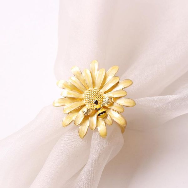 

flower festival tree napkin ring daisy wreath kitchen wedding party decor tableware dinner buckle accessories rings