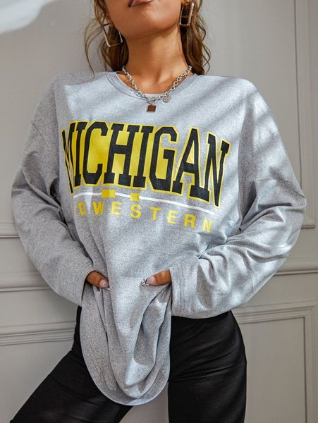 

letter print drop shoulder t-shirt h9vz#, White