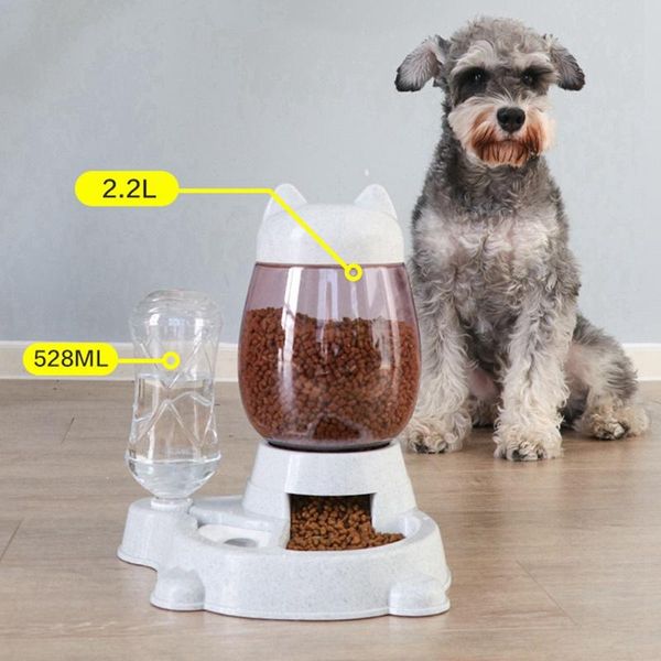 

2.2l pet automatic feeder dog cat drinking bowl for dogs water feeding dispenser products # bowls & feeders