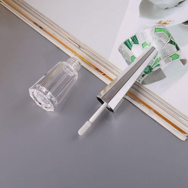 

storage bottles & jars 7ml geometric cone shape empty clear lip gloss container portable diy liquid lipstick tube dispenser bottle make
