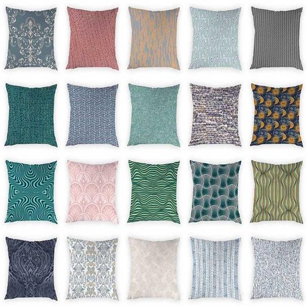 

cushion/decorative pillow printing pattern cover decorative ripple peach skin sofa seat throw case cushion 45x45cm