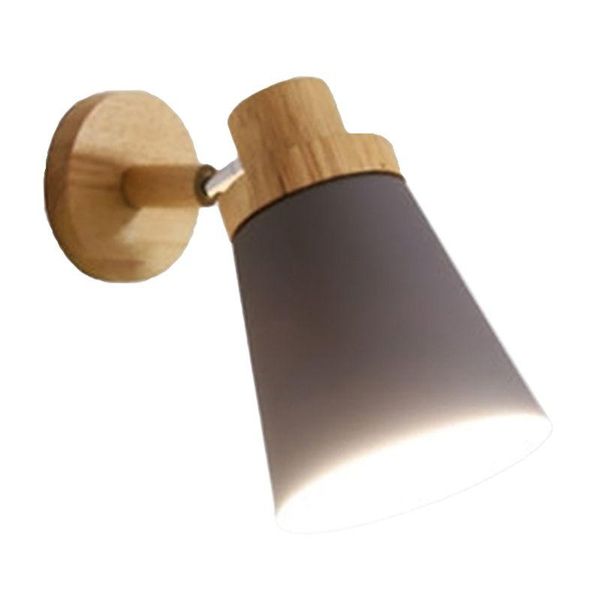 

wall lamps nordic lamp wooden base bedside light modern macaroon sconce fixture