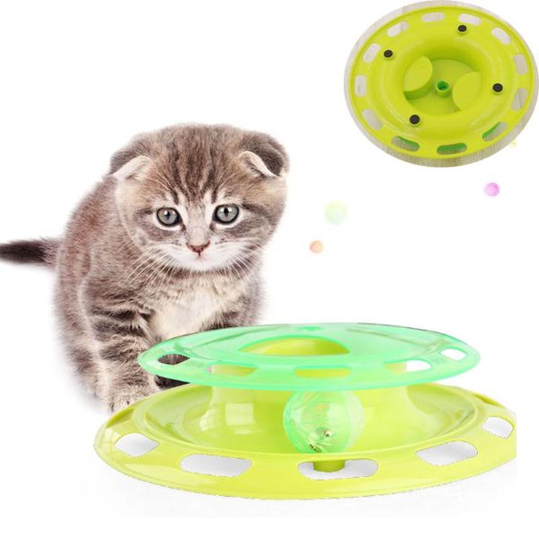 

cat toys pet toy tower ball dish disc intelligence amusement training plate game play turntable