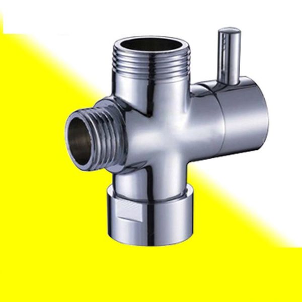 

3/4" 1/2" bsp rigid riser 3-way diverter valve for handheld shower head or bath tap faucet switch outlet bathroom sink faucets