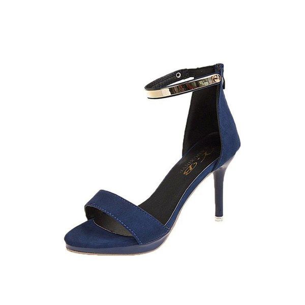 

ankle strap heels women sandals summer shoes open toe thin high party dress 9cm, Black