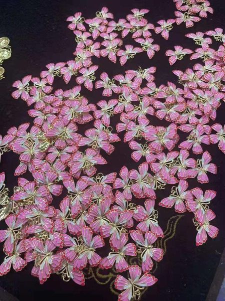 

charms women's symmetrical butterfly pendant jewelry accessories drip oil pendants, Bronze;silver