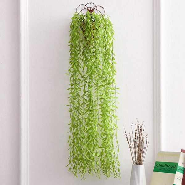 

decorative flowers & wreaths 100cm artificial rattan indoor outdoor classic willow vine plastic hanging garden simulation leaf diy home deco