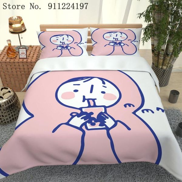 

bedding sets adorable babies pattern duvet cover microfiber bed sheet pink comforter 2/3pcs single double for kids bedclothes