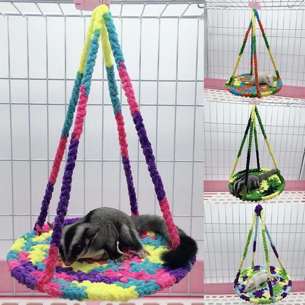 

cat beds & furniture small pet hamster woven hanging hammock sleeping bed swing basket nests
