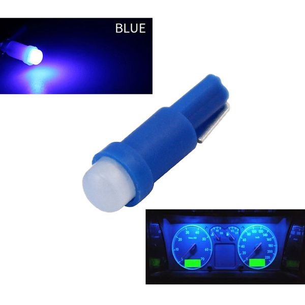 12 V Blue Mini 3D T5 73 74 2721 Lâmpadas LED Super Brilhante Espiga Chips Lâmpada para luzes de instrumento de painel de carro