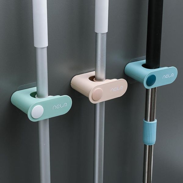 

hooks & rails traceless mop clip cat hanger household wall hook punch-mount holder hanging bathroom organizer