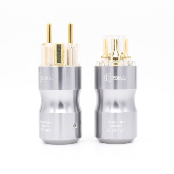 

smart power plugs one pair krell eu schuko version 24k gold plated with audio wire