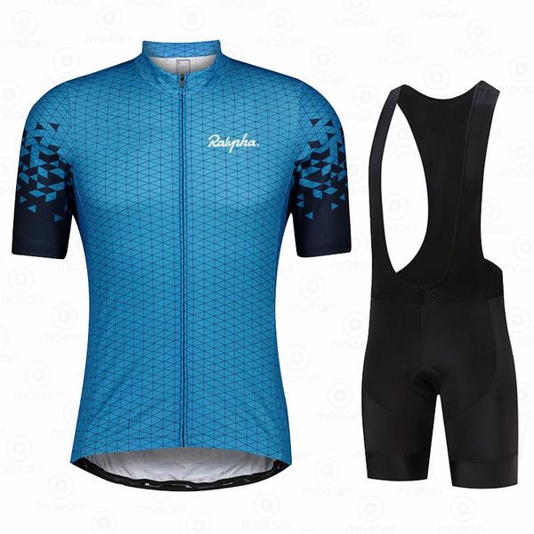 

racing sets ralvpha cycling jersey set 2021 team clothing mtb bib shorts bike jerseys ropa ciclismo hombre kit, Black;blue