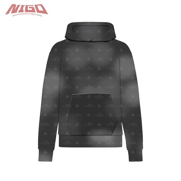 

men's vests nigo  21ss 2054 hooded sweater coat #nigo11235, Black;white