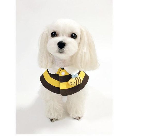 

pet products cat and dog decoration bee bib accessories 2021 clothes costumes