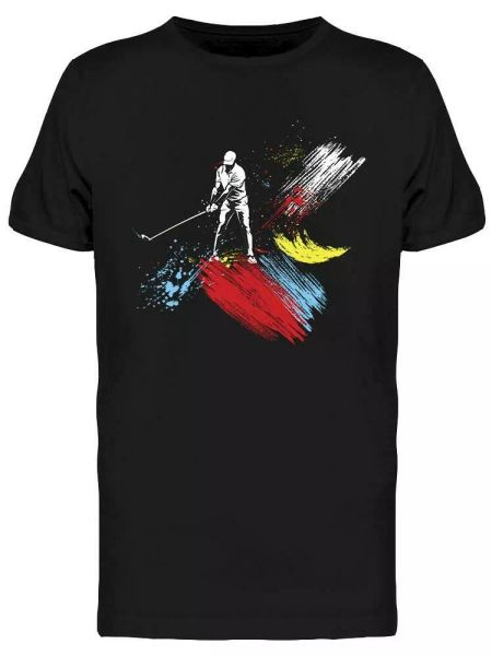 

abstract colored golf player tee men's -image by shutterstock, White;black