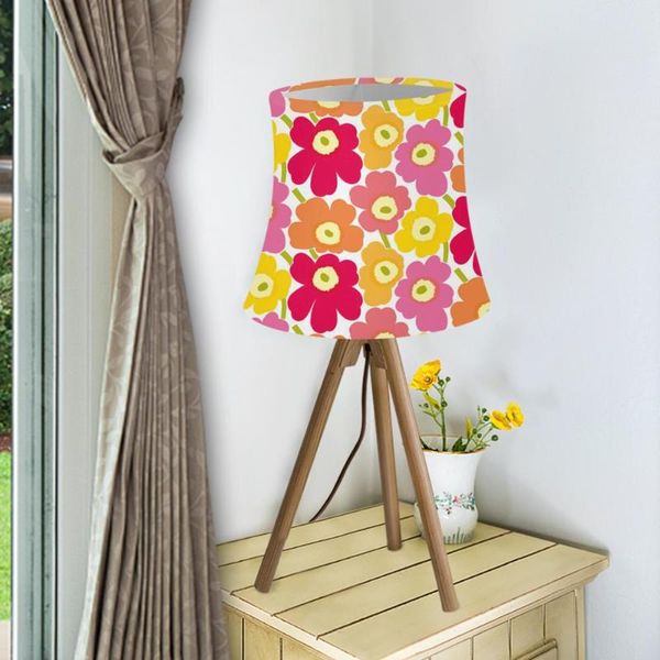

lamp covers & shades fashion poppy floral printing modern mini chandelier lampshade wall art deco simple style shade for table nordic