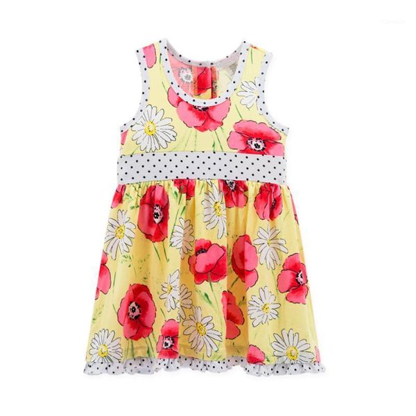 

kavkas baby girls skirt flower printed bamboo clothes sleeveless summer girl 1-4 years born babies clothing, Blue