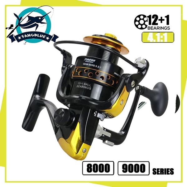 

fishing reel 8000-9000 series all metal spool spinning 12+1 bearing balls coil baitcasting reels