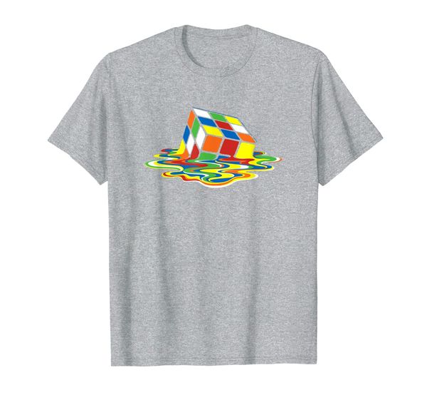 

classic melting rubik cube puzzle lovers gifts t-shirt, White;black
