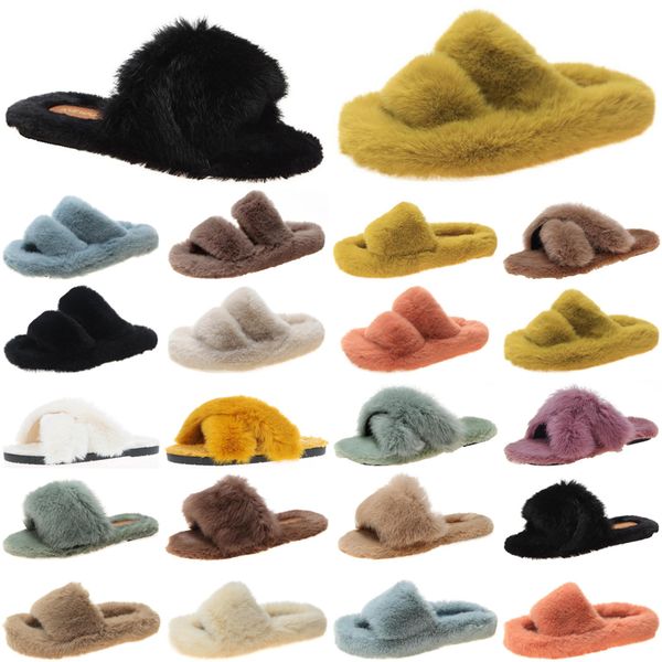

2021 luxury women slides slippers shoes womens comfortable loafer black yellow slide slipper flat flip flops size 35-40 color41