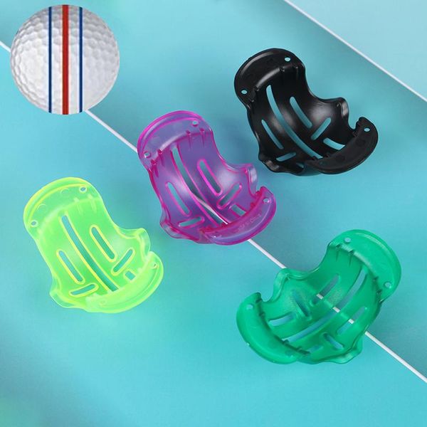 

golf training aids 1pc ball alignment line marker marks template draw mark positioning clip putting pulinear