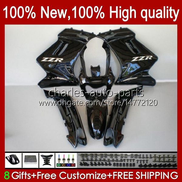 Karosserien für KAWASAKI NINJA glänzend schwarz ZZR250 ZZR-250 90 91 92 93 94 95 96 97 98 99 Karosserie 54HC.38 ZZR 250 CC 1990 1991 1992 1993 1994 1995 1996 1997 1998 1999 OEM-Verkleidung s