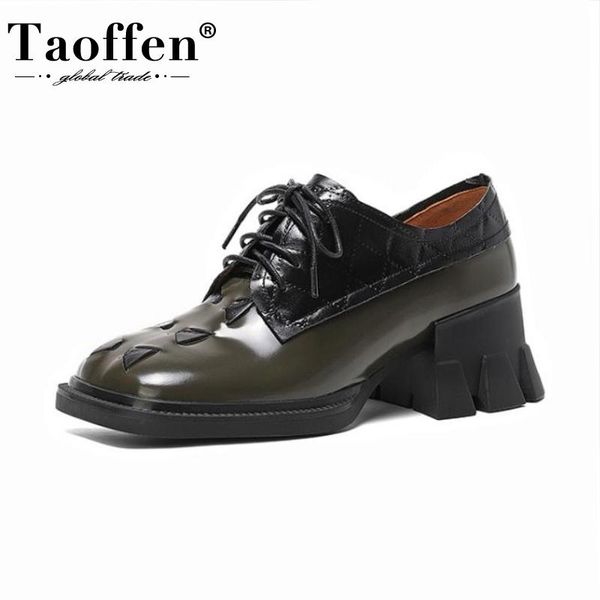 

taoffen women pumps cow leather strange heel shoes fashion cool party club ladies footwear size 34-39 dress, Black