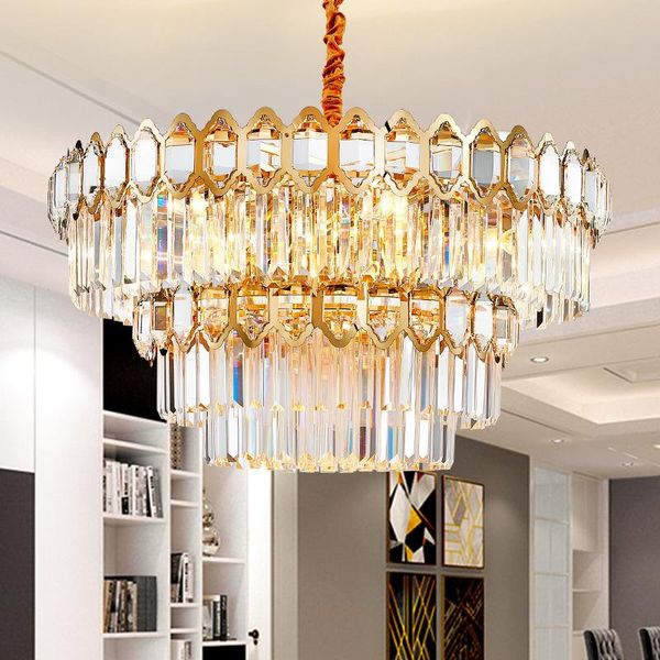

chandeliers luxury modern chandelier lighting for dining room rectangle gold crystal lamps large kitchen island led cristal light fixtures