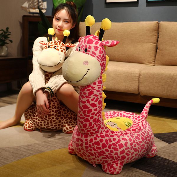 

cartoon children giraffe baby seat small sofa plush toy