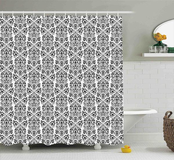

shower curtains flower curtain floral paisley with eastern effects curved leaves and swirls oriental art waterproof home decor