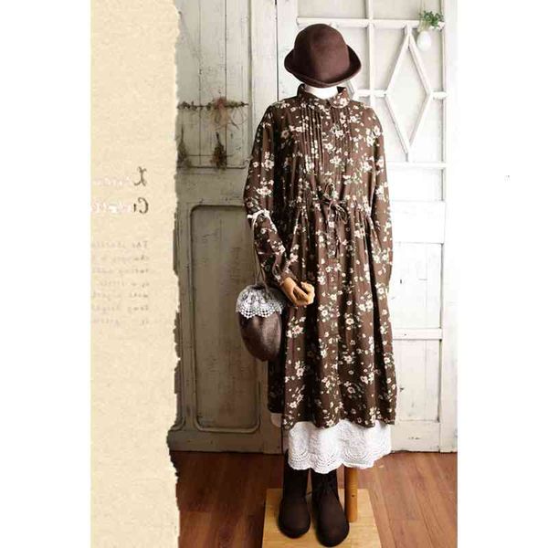 

casual dresses lamtrip unique romantic peony flowers print botique retro peter pan collar long sleeve cotton spring 2021 mori girl, Black;gray