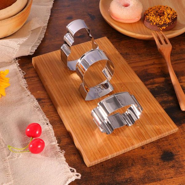 

baking moulds 5pcs creative bouquet cake dress ring car cookie cutters diy stainless steel biscuit tools for wedding valentine's day