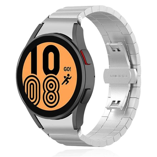 

watch bands no gaps metal strap for samsung galaxy 4 classic 46mm 42mm business stainless steel bracelet watch4 44mm 40mm, Black;brown