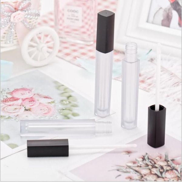 

wholasale 5ml empty lipgloss frosted tubes lipstick tube matte bottle lip gloss makeup packing 10/30/50pcs storage bottles & jars