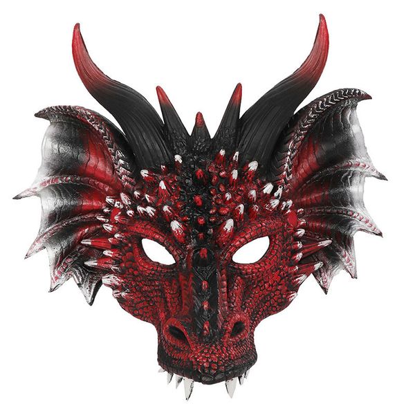 Halloween Easter Traje Fato Face Máscara Pu Dragon Máscaras Anime Cosplay Masquerade Adereços para Adultos Homens Mulheres UK18052