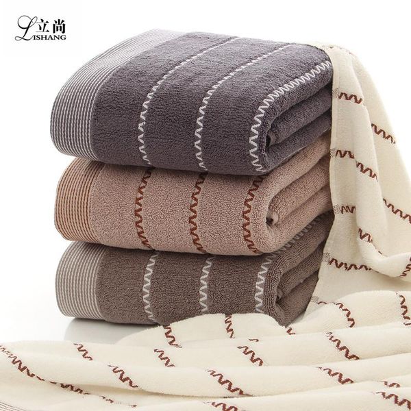 

soft striped quicky dry bath towel 100% cotton men women towels 70x140cm beach