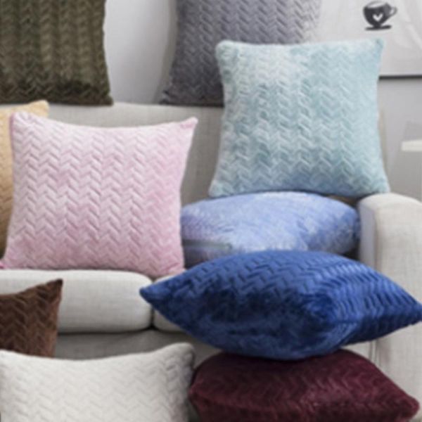 

pillow case solid color cushion cover handmade throw covers home decor backrest pillowcase for sofa bed