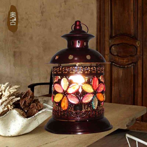 

lighting monaco table warm pastoral american country bedroom creative bedside lamp
