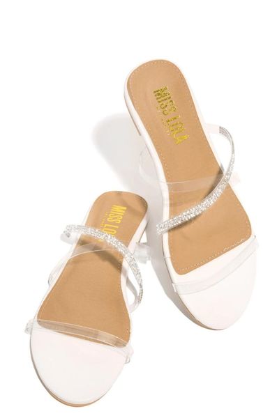 

shoes woman 2021 slippers soft low pantofle glitter slides comfort summer flat jelly hoof heels rome rubber pu fabric, Black