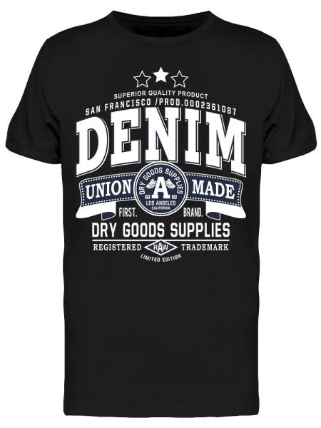 

Vintage Denim Sf Tee Men's -Image by Shutterstock, White;black