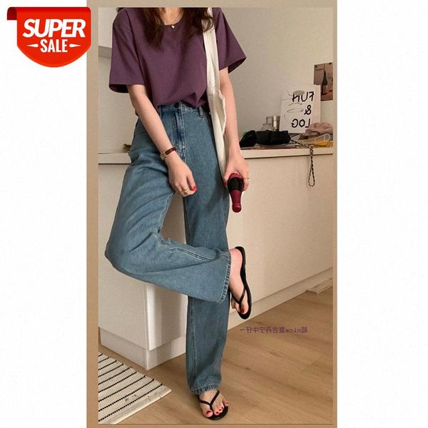

washed retro color mopping jeans ~ thin straight-leg pants are thinner factory direct supply #vo9j, Black;white