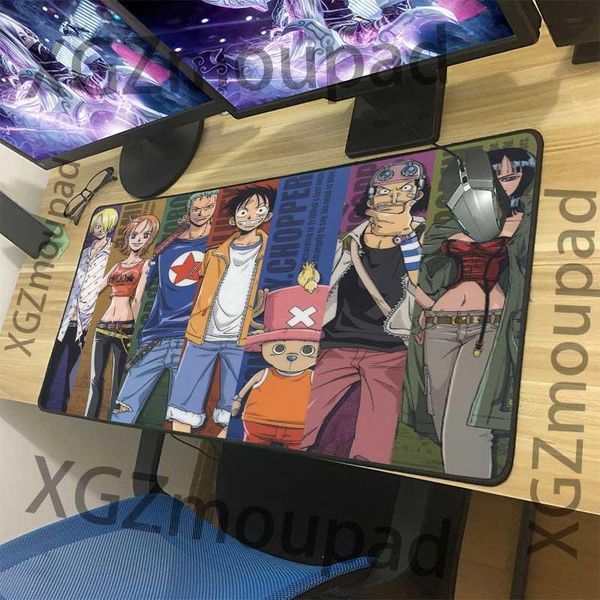 

mouse pads & wrist rests xgz large pad black lock edge anime one piece computer table mat rubber non-slip custom personality couple