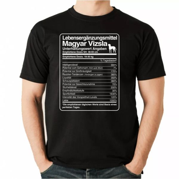 

T-Shirt Unisex dose Magyar Vizsla Life Supplements by siviwonder, Mainly pictures