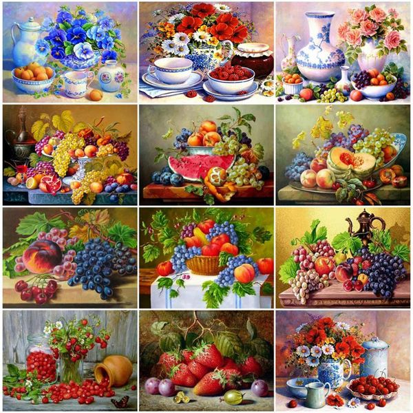 

paintings fruit flowers raspberry picture wall art canvas painting nordic posters and prints pictures for living room decoration