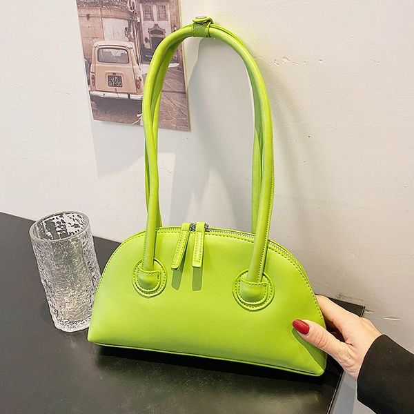 

elegant female solid color underarm bag 2021 fashion high-quality pu leather women's designer handbag shoulder bags